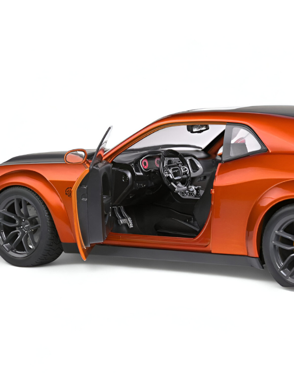 Orange - Dodge Challenger Diecast Car 1:32 Scale with Openable Doors - Hellcat Replica TV5398