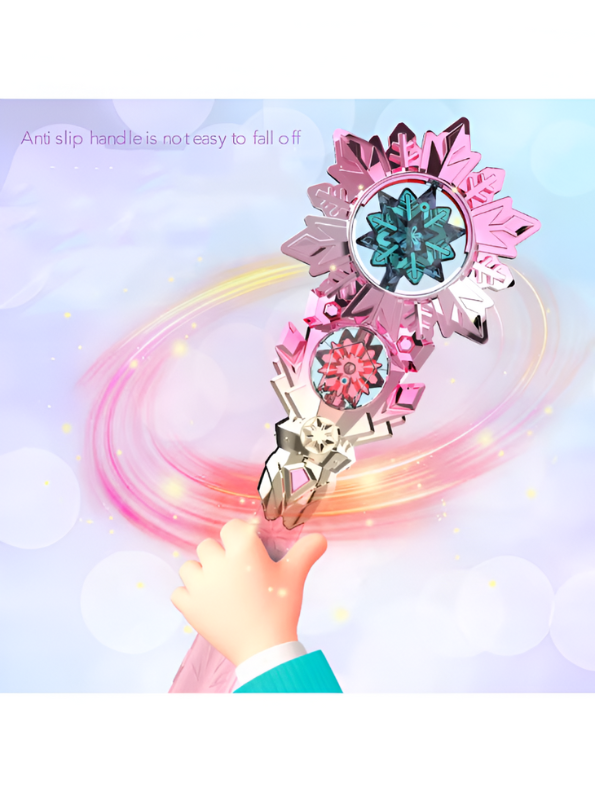 Magical Pink & Crystal Flower Wand - Fantasy Cosplay Prop NX15691