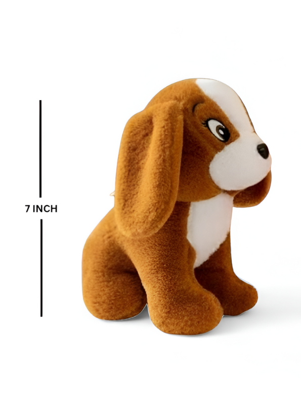 Adorable Brown & White Puppy Plush Toy | 7" Soft Dog Stuffed Animal LMI12228