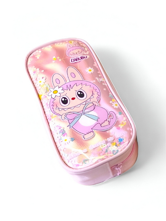 Labubu Pink Bunny Pencil Case - Trendy POP MART Stationery Pouch NOVHBC-1881131