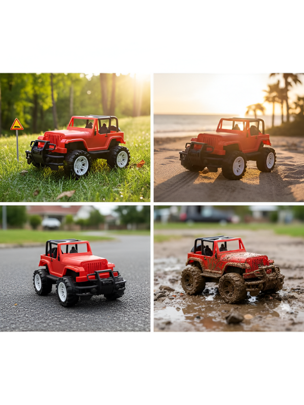 Red Toy Jeep Wrangler - Off-Road Adventure Vehicle for Kids