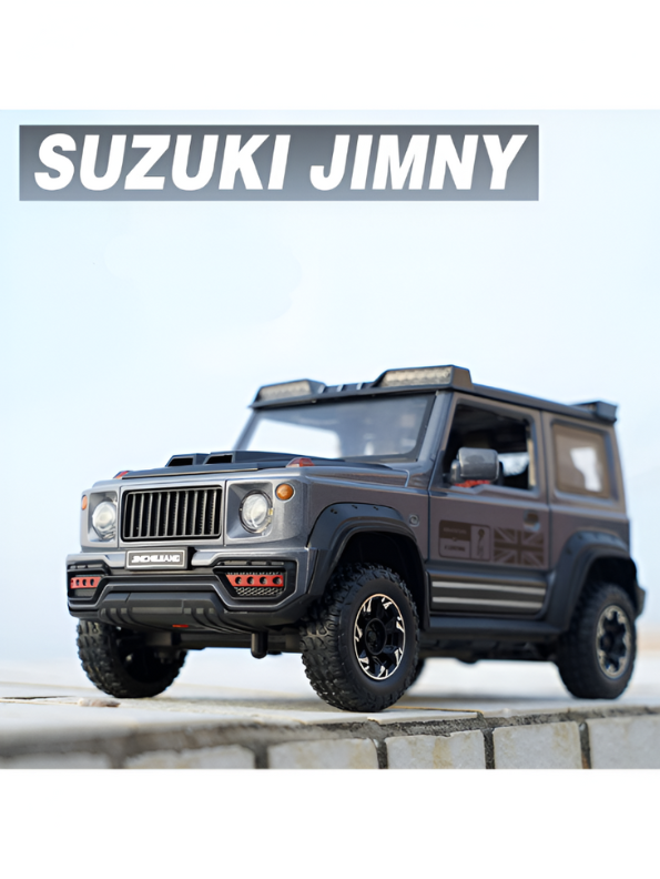 Suzuki Jimny Diecast Car 1:24 Scale | Metal Alloy Body | Pull Back w/ Light & Sound Toy LMI15473.
