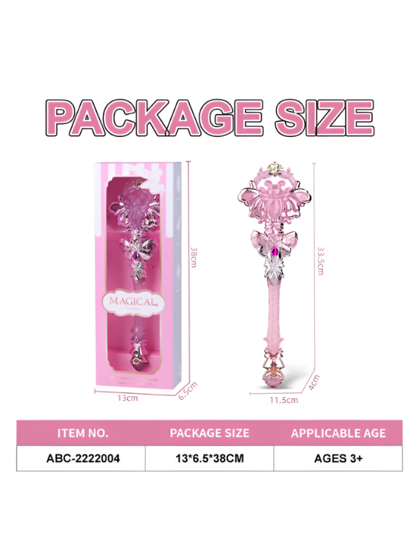 Pink - Enchanted Crystal Wand Prop Replica - Magical Fantasy Staff/Scepter Collectible NX15648