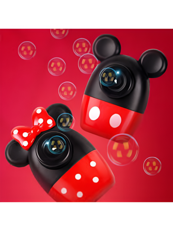 Minnie Mouse Bubble Camera Toy for Kids | Automatic Bubble Blower with Cool Lights & Music LMI13662