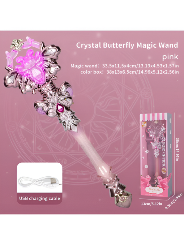 Pink - Enchanted Crystal Wand Prop Replica - Magical Fantasy Staff/Scepter Collectible NX15648