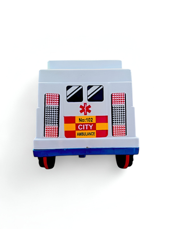 Realistic Ambulance Toy with Siren Sounds and Flashing Lights - 24x7 City Ambulance