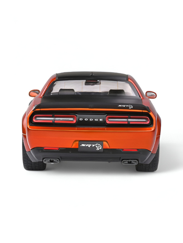 Orange - Dodge Challenger Diecast Car 1:32 Scale with Openable Doors - Hellcat Replica TV5398