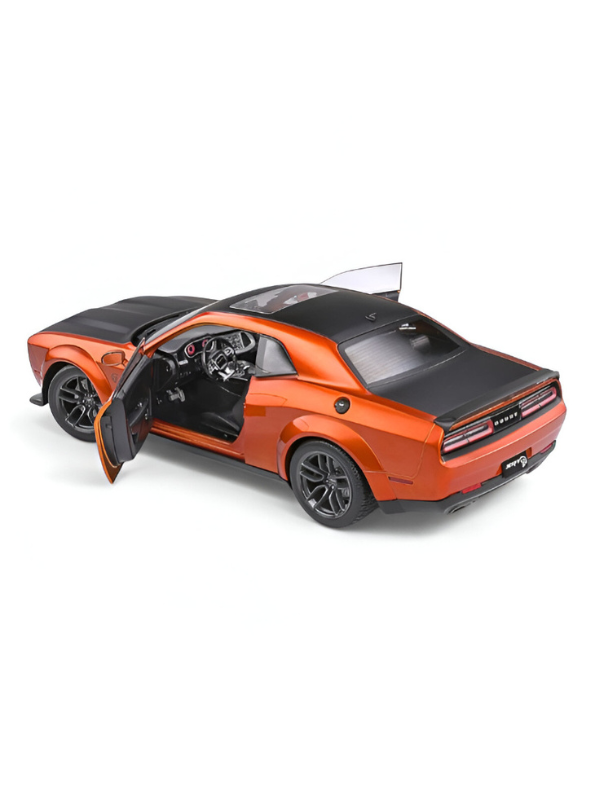 Orange - Dodge Challenger Diecast Car 1:32 Scale with Openable Doors - Hellcat Replica TV5398