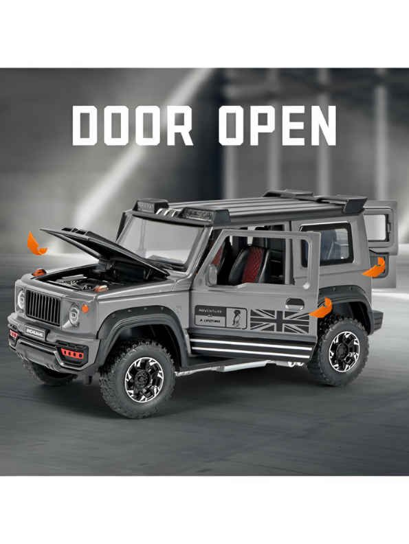 Suzuki Jimny Diecast Car 1:24 Scale | Metal Alloy Body | Pull Back w/ Light & Sound Toy LMI15473.