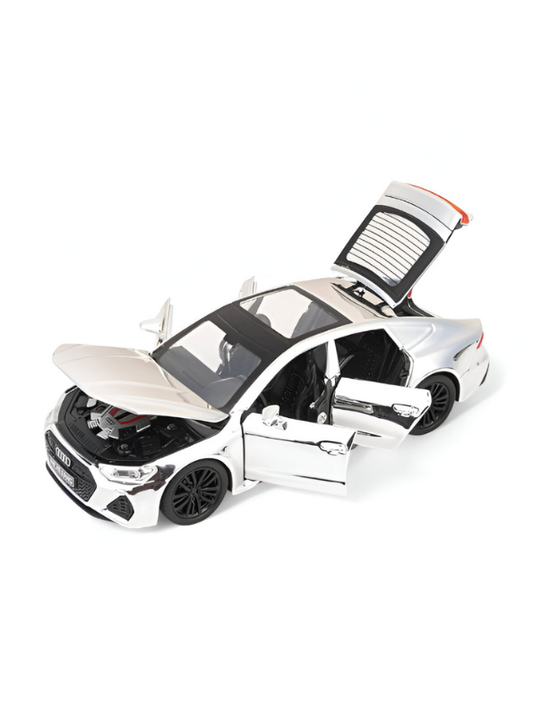 AUDI RS7 Alloy Model Car 1:32 Scale - Diecast Collectible with Silver Chrome Finish TV5430