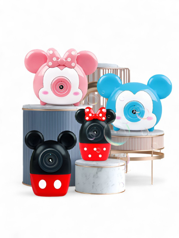Minnie Mouse Bubble Camera Toy for Kids | Automatic Bubble Blower with Cool Lights & Music LMI13662