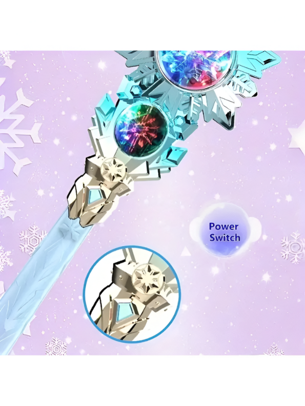 Magical Blue & Crystal Flower Wand - Fantasy Cosplay Prop NX15691