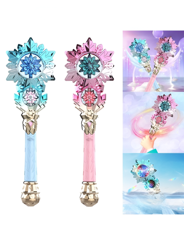 Magical Pink & Crystal Flower Wand - Fantasy Cosplay Prop NX15691