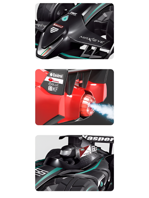 Pro Series Formula 1 RC Spray Racing Car | Blue 2.4GHz Remote Control MD709.