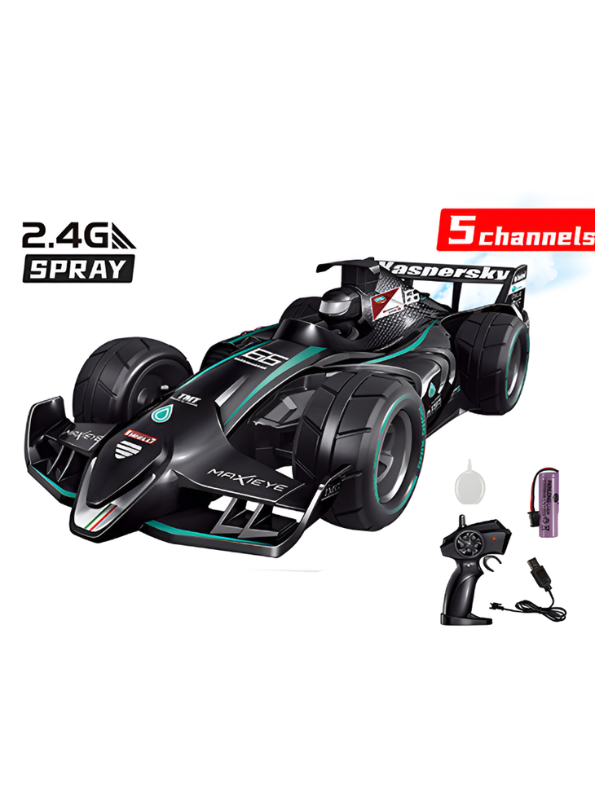Pro Series Formula 1 RC Spray Racing Car | Blue 2.4GHz Remote Control MD709.