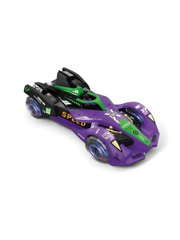 Purple F1 RC Racing Car 2.4GHz with Smoke Mist, LED Lights & 4WD Drift TV5890.