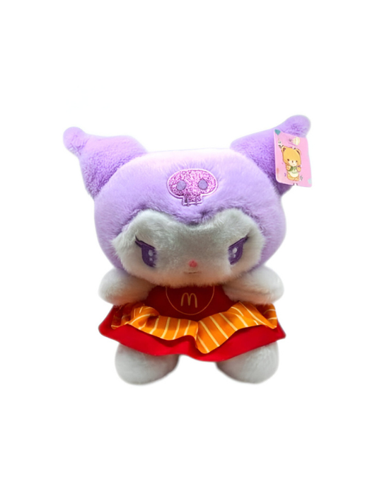 Purple Kuromi 8-Inch Plush – McDonald's Inspired Waitress Dress Kawaii Doll ST15965.