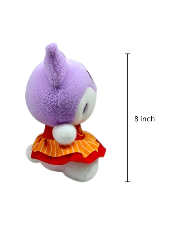 Purple Kuromi 8-Inch Plush – McDonald's Inspired Waitress Dress Kawaii Doll ST15965.