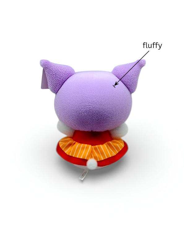 Purple Kuromi 8-Inch Plush – McDonald's Inspired Waitress Dress Kawaii Doll ST15965.