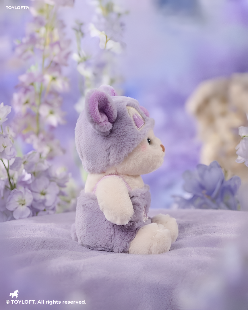 Purple Stitch Plush Doll - 8 Inch Soft Stuffed Toy with Hooded Outfit ST15739