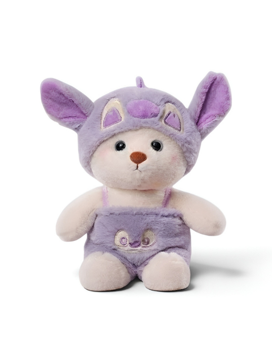 Purple Stitch Plush Doll - 8 Inch Soft Stuffed Toy with Hooded Outfit ST15739