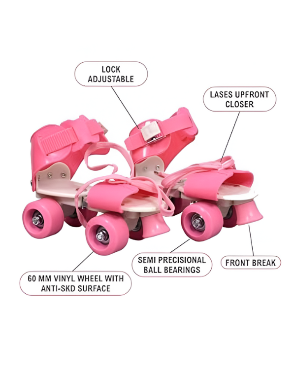 Quad Roller Skates – Safe 4-Wheel Design for Indoor & Outdoor Training Blue LMI10837.