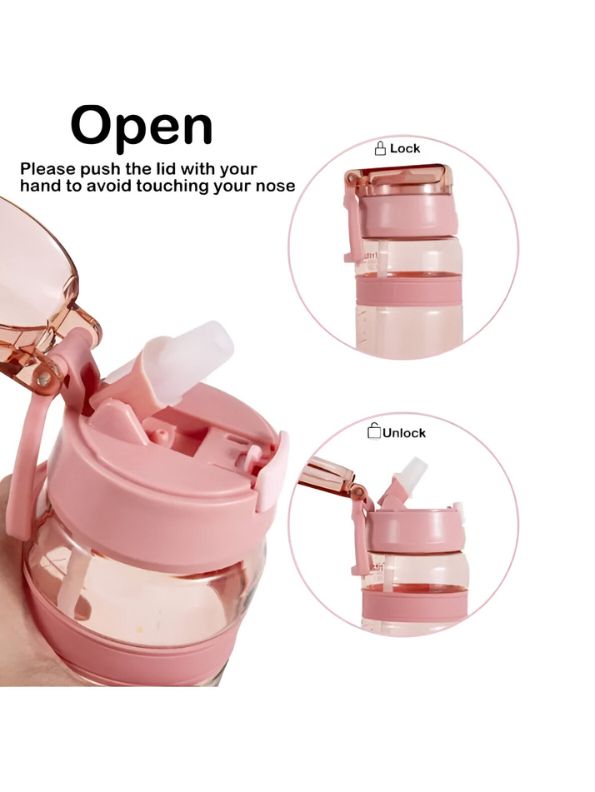 QuickSip – Leakproof Water Bottle with Straw – Stylish & Durable Design NOV1664.