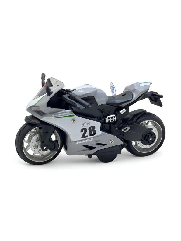 Grey - R1 Sport Diecast Metal Bike Model - Collectible 1:12 Scale Motorcycle | MD-N-24.