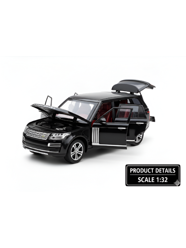 Range Rover L405 Diecast Model Car 1:32 Scale - Black - New in Box - Detailed Interior, Opening Doors - Land Rover Enthusiast Gift LMI16323