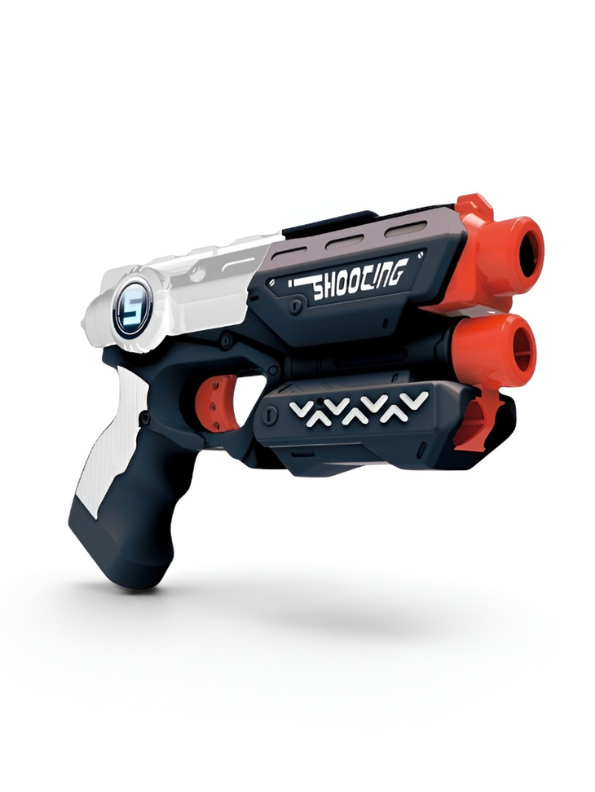 RAVIL-V Soft Bullet Foam Blaster Toy Gun with Foam Darts & Target Cans LMI16686.