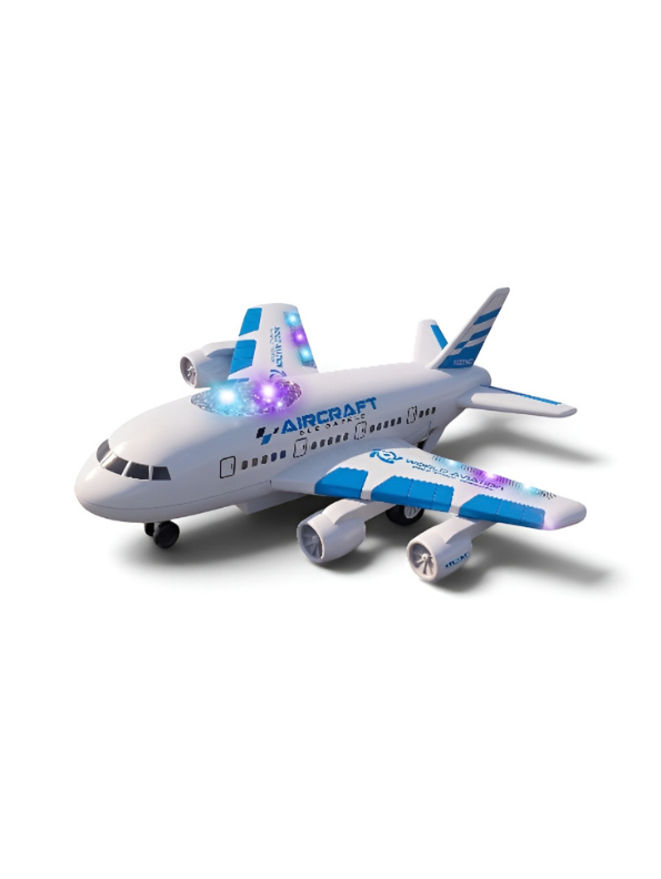 RC Aerobus Airplane Toy for Kids with Flashing LED Lights & Remote Control – Rechargeable Toy Jet Model TV4598