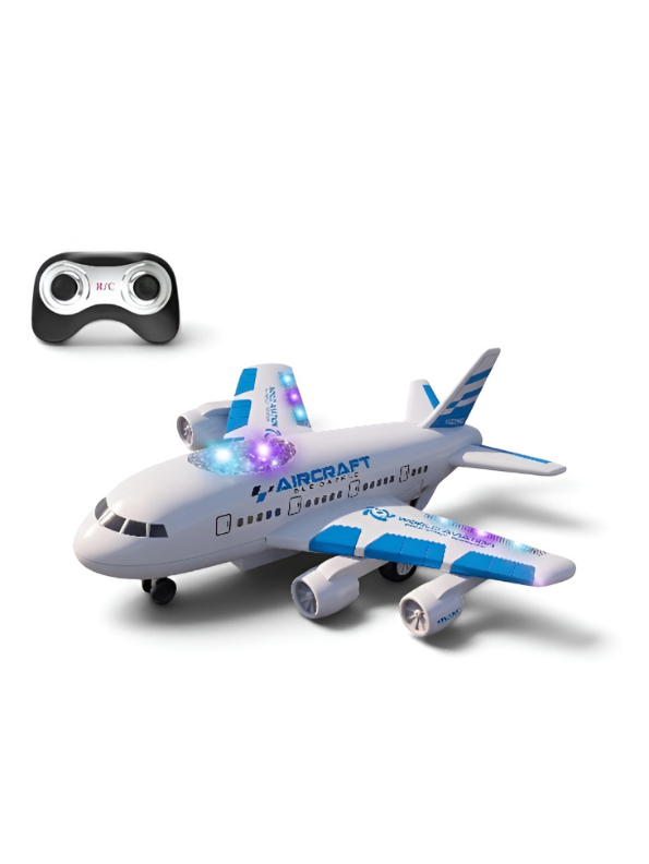 RC Aerobus Airplane Toy for Kids with Flashing LED Lights & Remote Control – Rechargeable Toy Jet Model TV4598