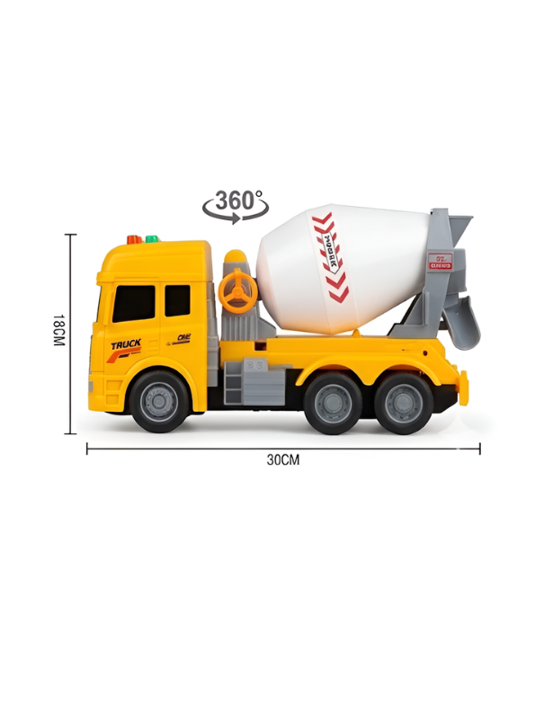 RC Cement Mixer Truck Toy with 360° Rotating Drum TV4371.