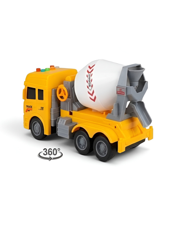 RC Cement Mixer Truck Toy with 360° Rotating Drum TV4371.
