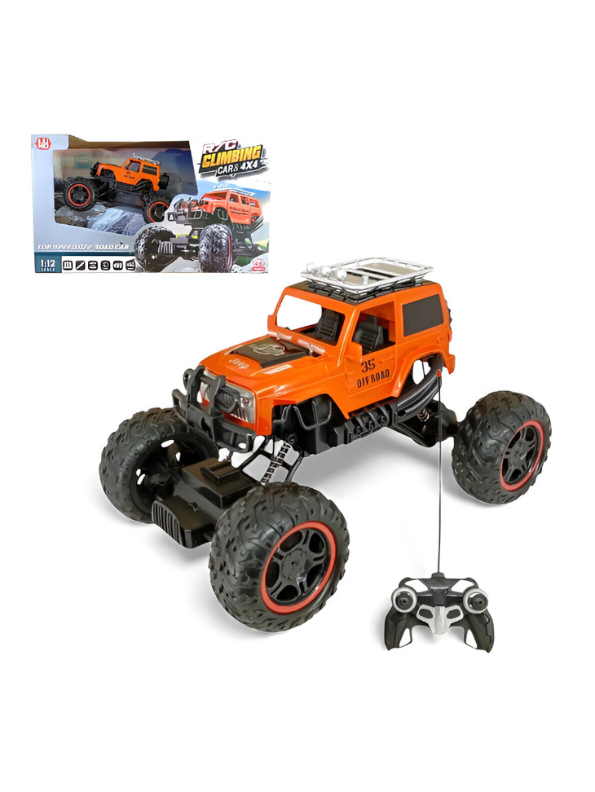 RC Climbing Car 4x4 – High-Speed Off-Road Remote Control Car Toy for Kids & Adults Orange - LMI14921.