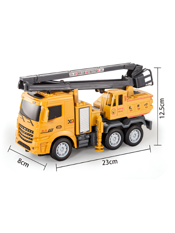 RC Construction Cherry Picker Truck Toy – Remote Control Man Lift Crane with Lights, 360° Rotating Boom TV5145.