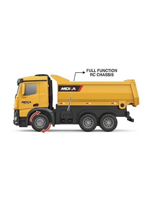 RC Dump Truck Toy Remote Control Construction Vehicle with Working Lift & Suspension TV5675.