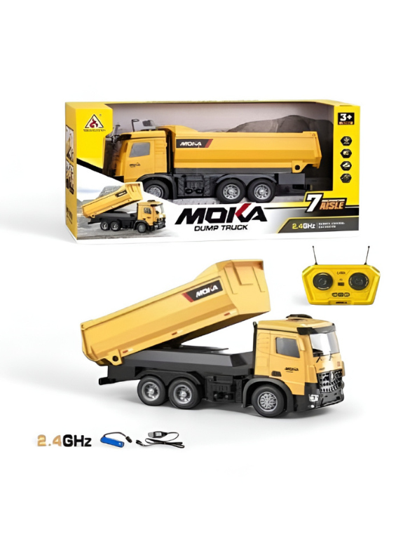 RC Dump Truck Toy Remote Control Construction Vehicle with Working Lift & Suspension TV5675.