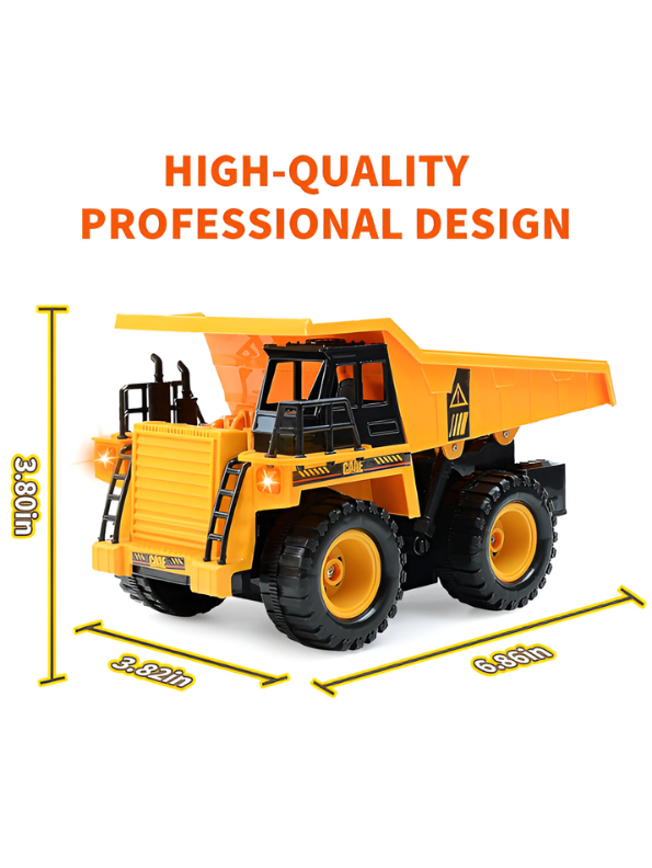 RC Dump Truck Toy – 2.4GHz Remote Control Heavy Duty Construction Dumper Dump Truck LMI15100