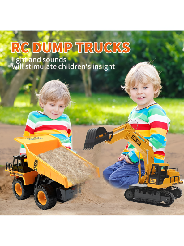 RC Dump Truck Toy – 2.4GHz Remote Control Heavy Duty Construction Dumper Dump Truck LMI15100