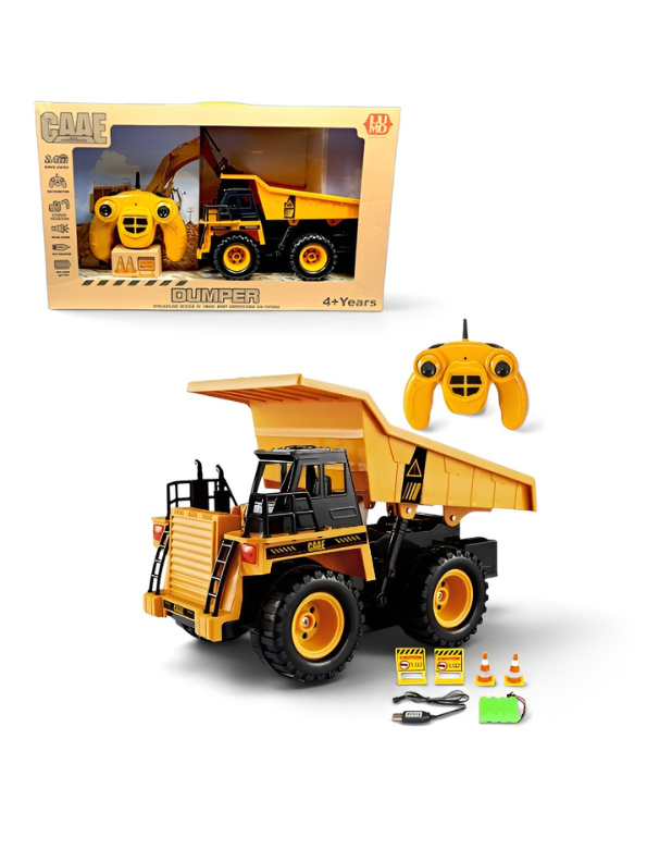 RC Dump Truck Toy – 2.4GHz Remote Control Heavy Duty Construction Dumper Dump Truck LMI15100