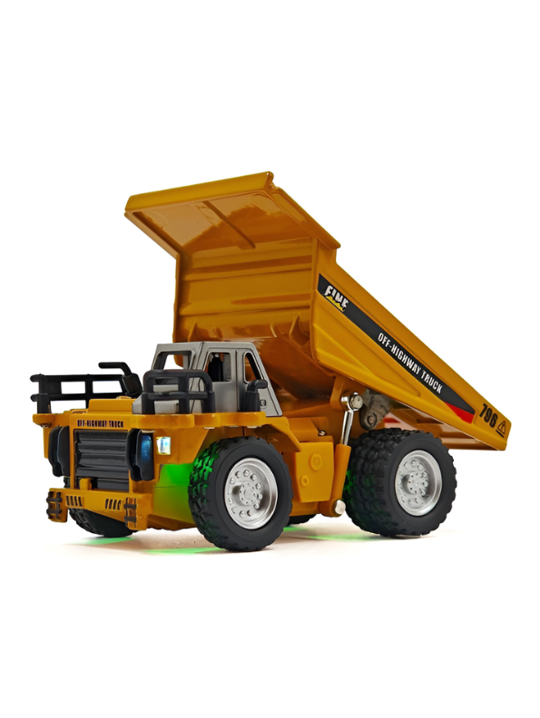 RC Dumper Truck Toy – 2.4GHz Remote Control Engineering Construction Car with Functional Tipping Bed & Simulation Styling TV7311
