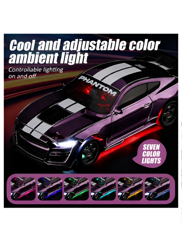 Mini RC Mustang Drift Car Set Scale 1:43 with Barricades MD603.
