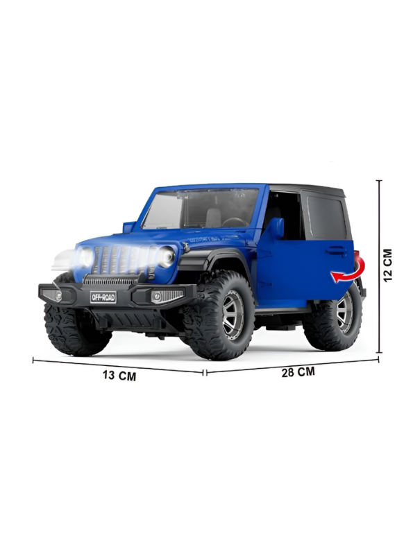RC Off-Road Jeep – Rechargeable Remote Control Car with Doors & LED Lights MD3340.