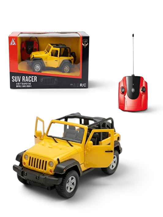 RC Off-Road SUV Model, 1:12 Scale Radio Controlled Car with Sound, Light, and Opening Doors TV636
