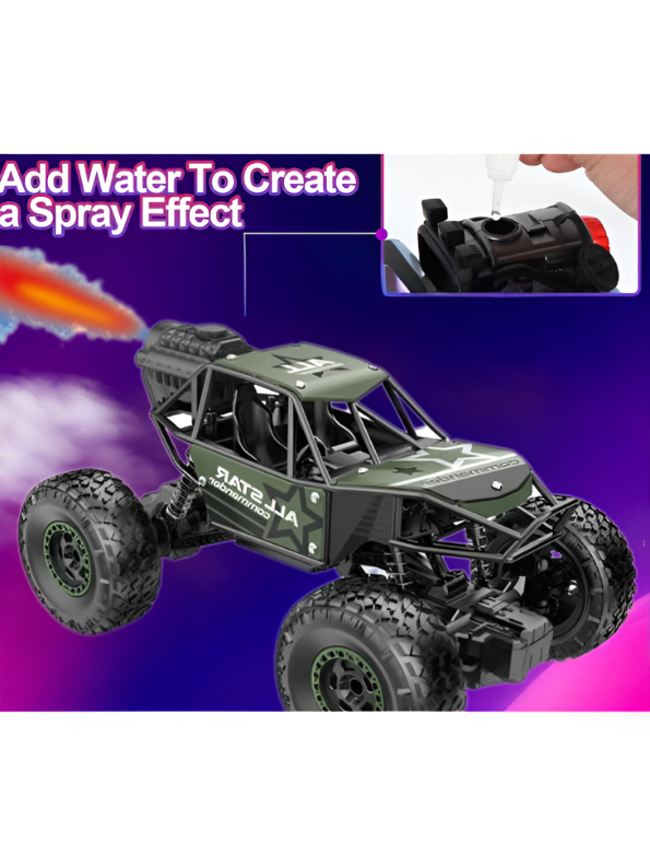 Extreme Die-Cast 4x4 RC Rock Crawler with Anti-Interference Remote - All-Terrain Off-Road Buggy LMI12433