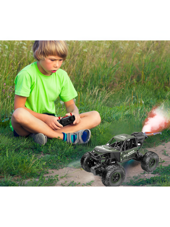 Extreme Die-Cast 4x4 RC Rock Crawler with Anti-Interference Remote - All-Terrain Off-Road Buggy LMI12433