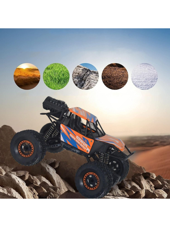 Extreme Die-Cast 4x4 RC Rock Crawler with Anti-Interference Remote - All-Terrain Off-Road Buggy LMI12433