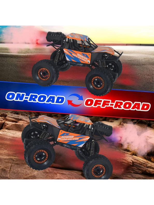Extreme Die-Cast 4x4 RC Rock Crawler with Anti-Interference Remote - All-Terrain Off-Road Buggy LMI12433
