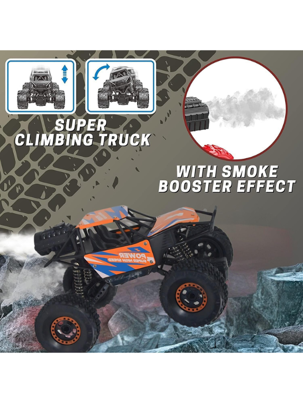 Extreme Die-Cast 4x4 RC Rock Crawler with Anti-Interference Remote - All-Terrain Off-Road Buggy LMI12433